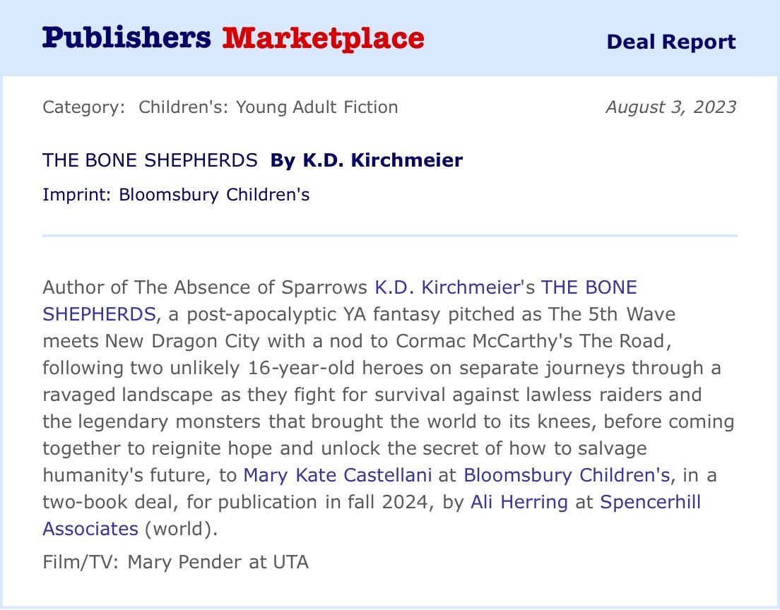 Kurt Kirchmeier signs two-book deal with Bloomsbury Children's 