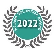 Ted Dyck awarded the 2022 Hyland Volunteer Award
